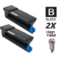2 PACK Okidata 43979201 Black High Yield combo Laser Toner Cartridge Premium Compatible