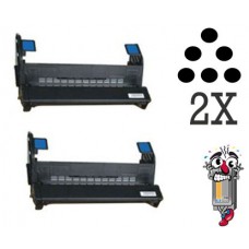 2 PACK Okidata 45456305 Laser Imaging Drum Unit Premium Compatible