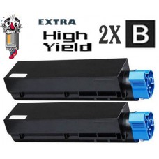 2 PACK Okidata 45807110 (3K Yield) Black combo Laser Toner Cartridge Premium Compatible