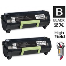 2 PACK Lexmark 53B1H00 High Yield Toner Cartridges Premium Compatible