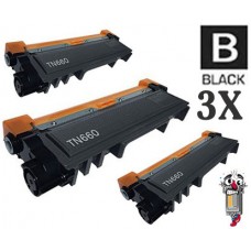 3 PACK Brother TN660 High Yield combo Laser Toner Cartridges Premium Compatible