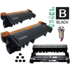 3 PACK Brother TN660X DR630 combo Laser Toner Cartridges Premium Compatible