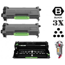 3 PACK Brother TN890 DR820 combo Laser Toner Cartridges Premium Compatible