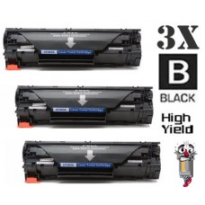 3 PACK Hewlett Packard CF283X HP83X combo Laser Toner Cartridges Premium Compatible