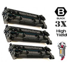 3 PACK Hewlett Packard CF226X HP26X High Yield combo Laser Toner Cartridge Premium Compatible