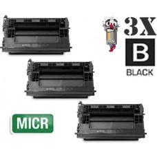 3 PACK Hewlett Packard HP37A CF237A mICR combo Laser Toner Cartridge Premium Compatible