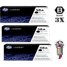 3 PACK Genuine Hewlett Packard CF258A combo Laser Toner Cartridges