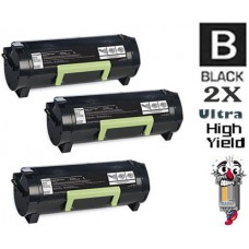 3 PACK Lexmark 58D1U00 Ultra High Yield combo Laser Toner