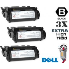 3 PACK Dell 330-9792 (PK6Y4) Extra High Yield Black combo Laser Toner Cartridge Premium Compatible