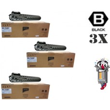 3 PACK Genuine Sharp MX754NT Black combo Laser Toner Cartridge