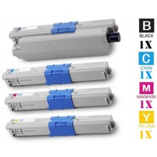 4 PACK Genuine OKI 465087 Series combo Laser Toner Cartridge