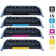 4 PACK Hewlett Packard HP124A combo Laser Toner Cartridges Premium Compatible