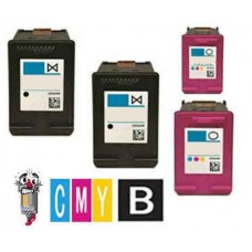 4 PACK Hewlett Packard HP60 combo Ink Cartridges Remanufactured