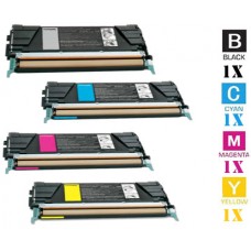 4 PACK Lexmark X746H High Yield Toner Cartridges Premium Compatible