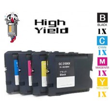 4 PACK Ricoh 40553 GC21 combo Laser Toner Cartridge Premium Compatible