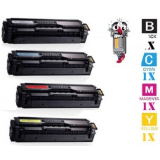 4 PACK Samsung CLT-505L combo Laser Toner Cartridges Premium Compatible