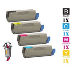 4 PACK OKI TYPE C2 Series combo Laser Toner Cartridge Premium Compatible