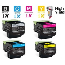 4 PACK Lexmark 701H High Yield Toner Cartridges Premium Compatible
