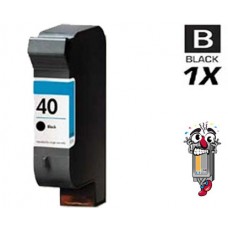 Hewlett Packard 51640A HP40 Black Pigment Ink Cartridge Remanufactured