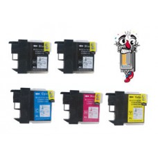 5 PACK Brother LC61 combo Ink Cartridges Remanufactured