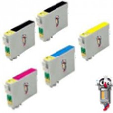 5 PACK Epson T0601 combo Ink Cartridges Remanufactured
