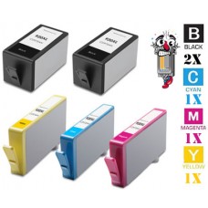 5 PACK Hewlett Packard HP920XL High Yield combo Ink Cartridges Remanufactured