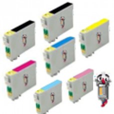 7 PACK Epson T048 combo Ink Cartridges Remanufactured