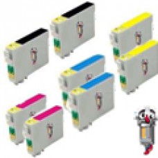 8 PACK Epson T125 combo Ink Cartridges Remanufactured
