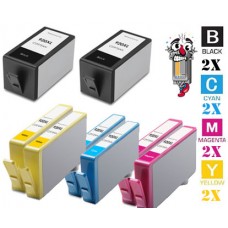 8 PACK Hewlett Packard HP920XL High Yield combo Ink Cartridges Remanufactured