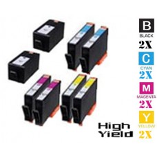 8 PACK Hewlett Packard HP934XL / HP935XL High Yield combo Ink Cartridges Remanufactured