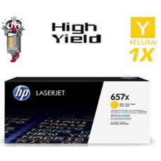 Genuine Hewlett Packard HP657X CF472X High Yield Yellow Laser Toner Cartridge