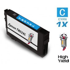 Epson T802XL DURABrite High Yield Cyan Ink Cartridge Remanufactured