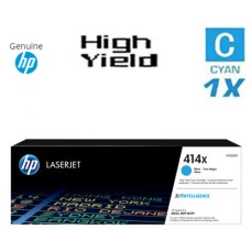 Genuine Hewlett Packard HP414X W2021X High Yield Cyan combo Laser Toner Cartridges