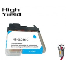 Brother LC65C High Yield Cyan Inkjet Cartridge Remanufactured