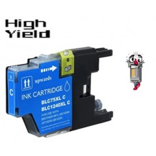 Brother LC75C High Yield Cyan Inkjet Cartridge Remanufactured