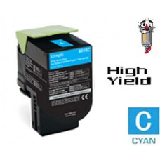 Lexmark 80C1SC0 Cyan Laser Toner Cartridge Premium Compatible