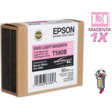 Genuine Epson T580B00 VIVID Light Magenta Inkjet Cartridge