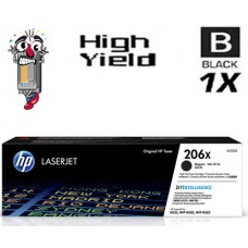 Genuine Hewlett Packard W2110X HP206X Black High Yield Laser Toner Cartridges