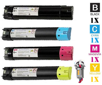 4 Piece Bulk Set Dell W53Y2 M3TD7 MPJ42 JXDHD combo Laser Toner Cartridges