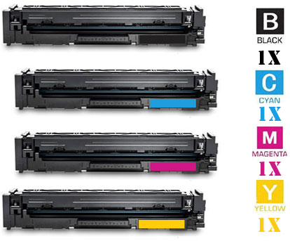 4 Piece Bulk Set Hewlett Packard HP414X W2020X High Yield combo Laser Toner Cartridges