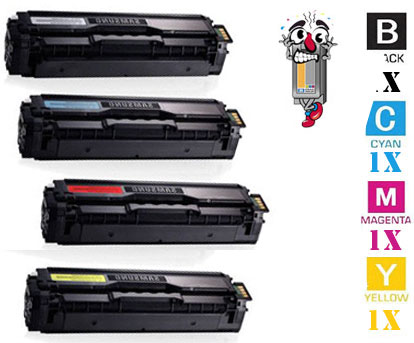 4 Piece Bulk Set Samsung CLT-505L combo Laser Toner Cartridges