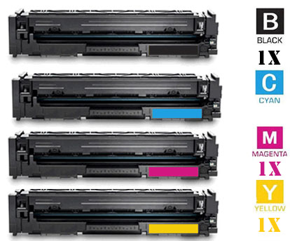 4 PACK Hewlett Packard HP206X High Yield combo Laser Toner Cartridges